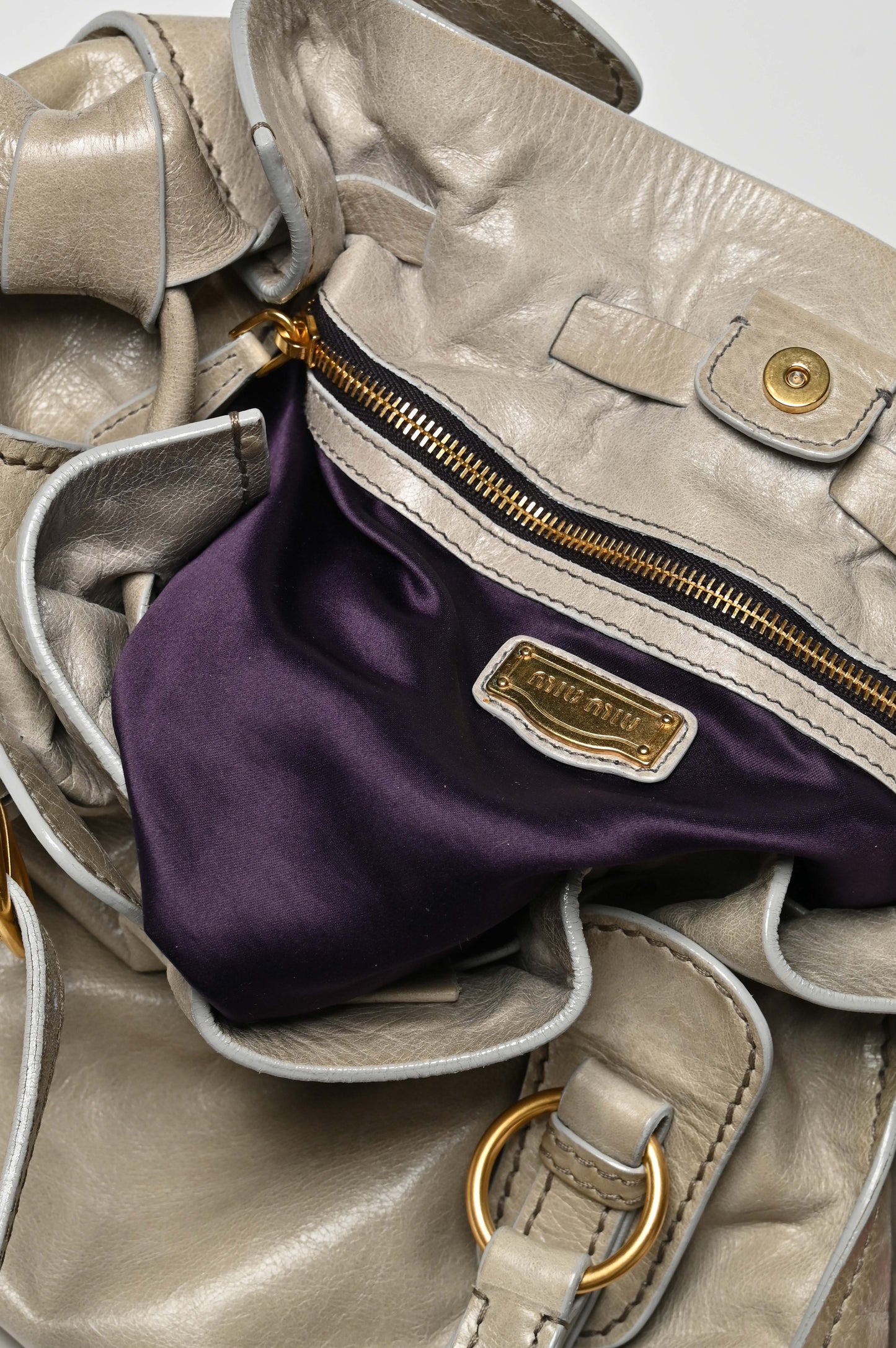 Miu Miu Vitello Peggy Bow Tote