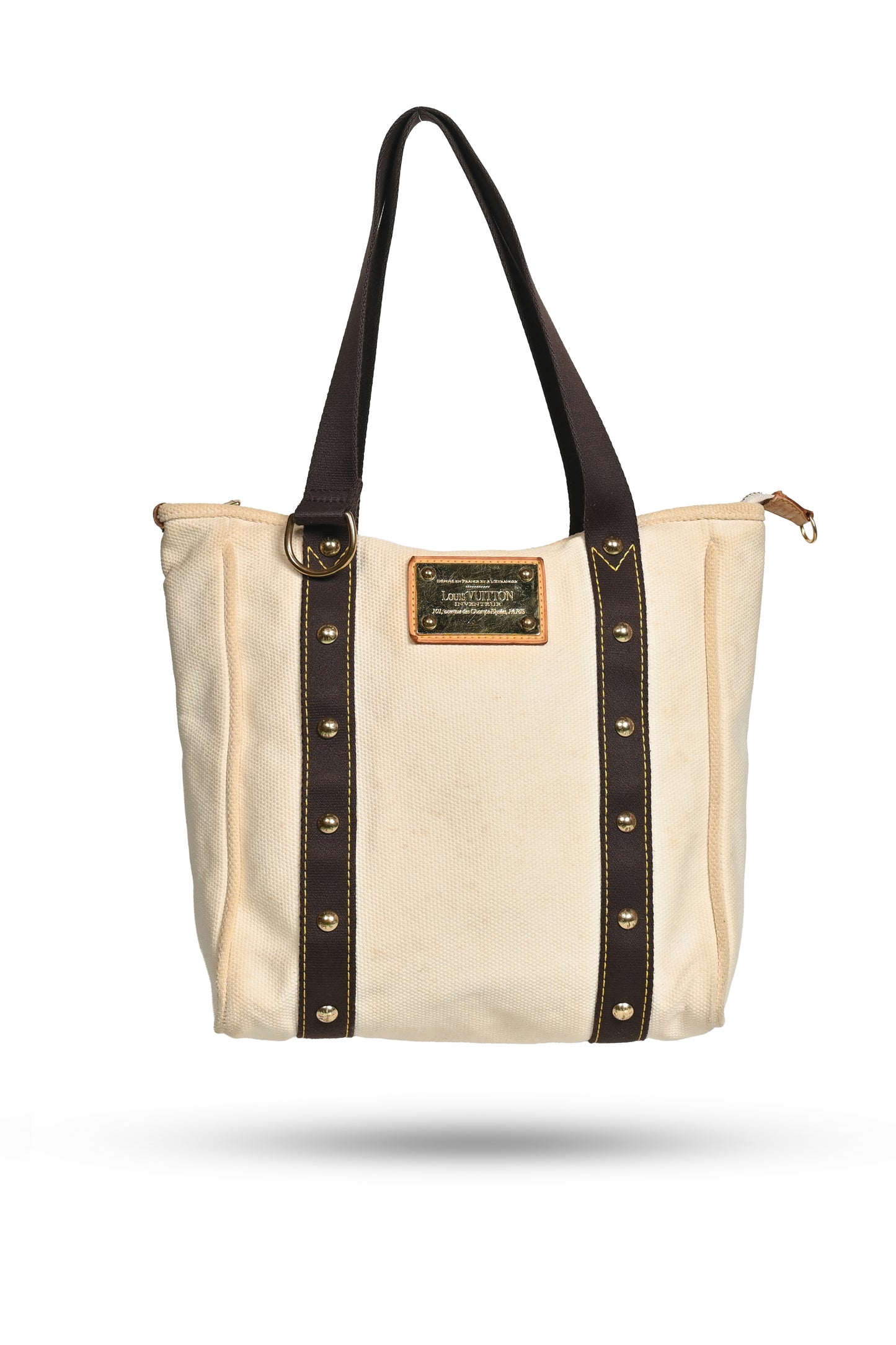 Louis Vuitton 2005 Antigua Cabas Tote Bag Brown