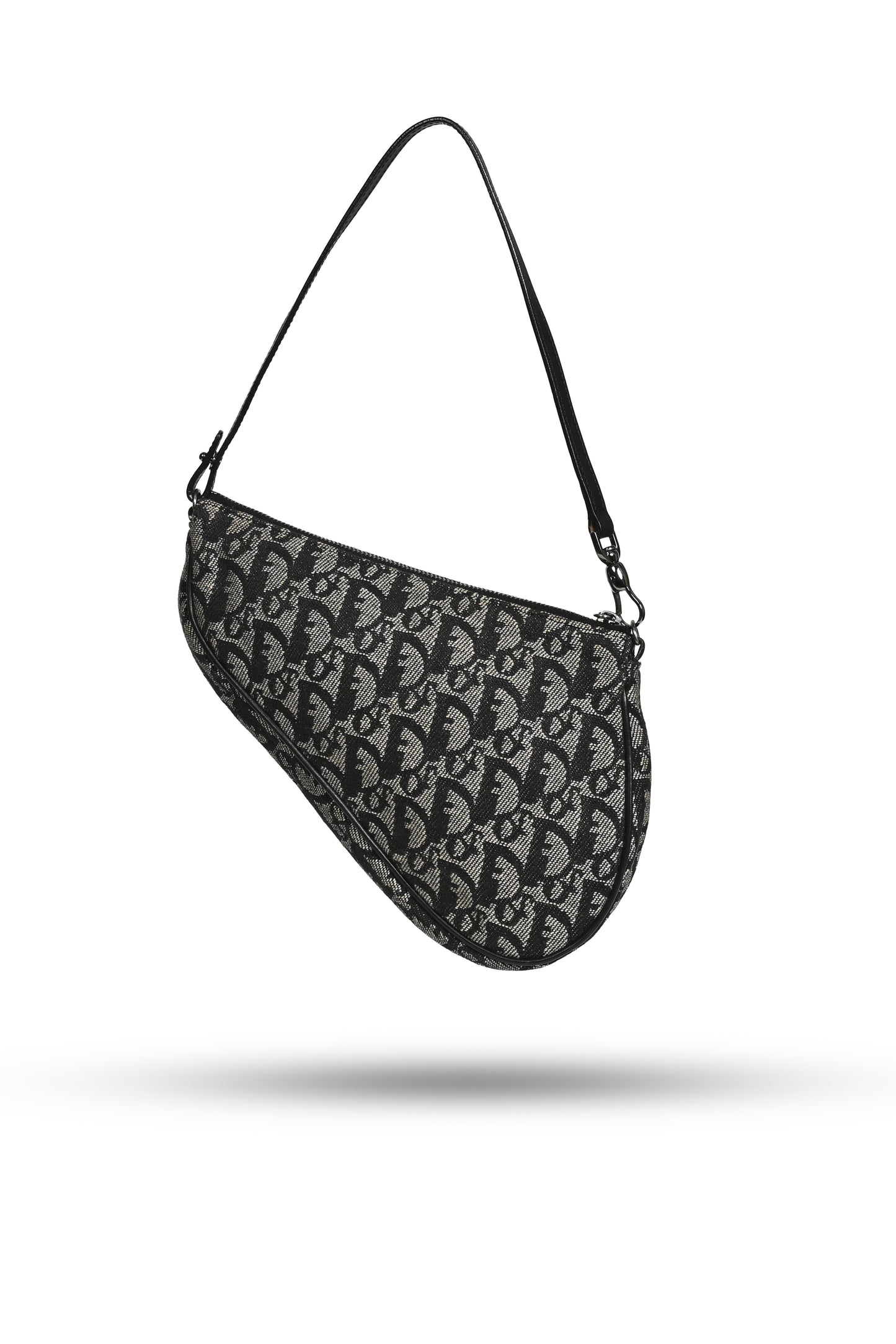 Dior 2002 Mini Trotter Saddle Clutch Black
