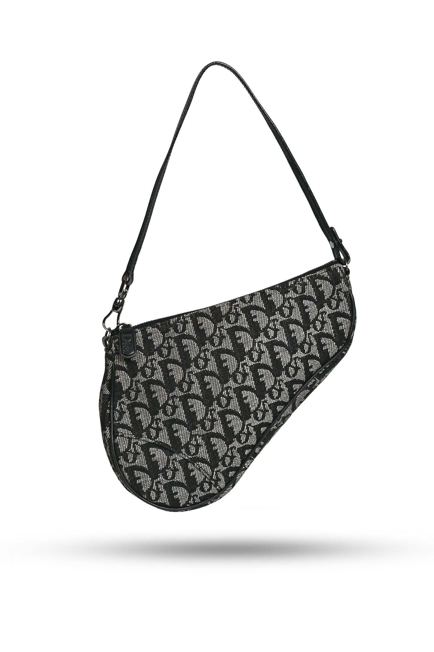 Dior 2002 Mini Trotter Saddle Clutch Black