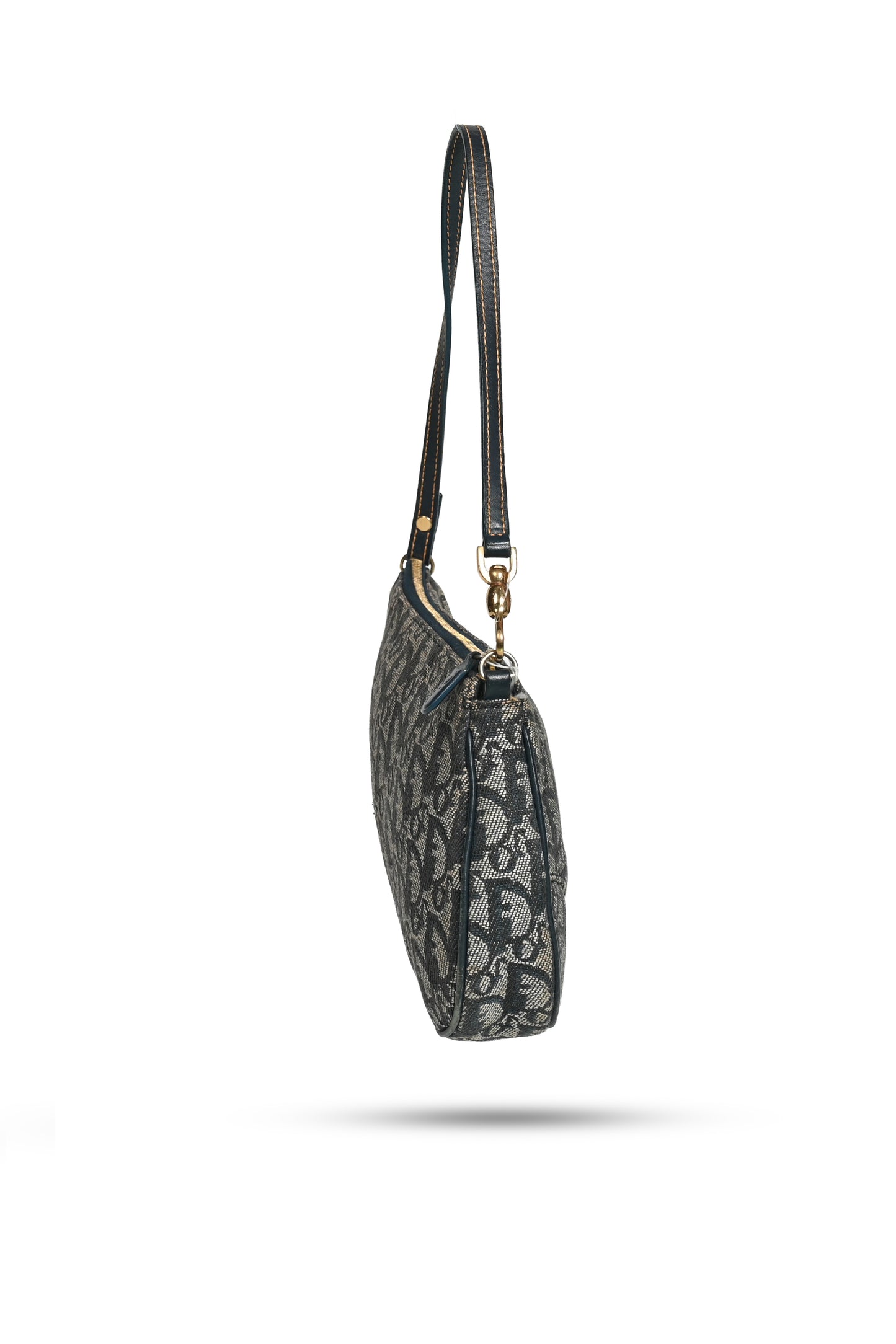 Dior 2002 Mini Trotter Saddle Clutch Navy