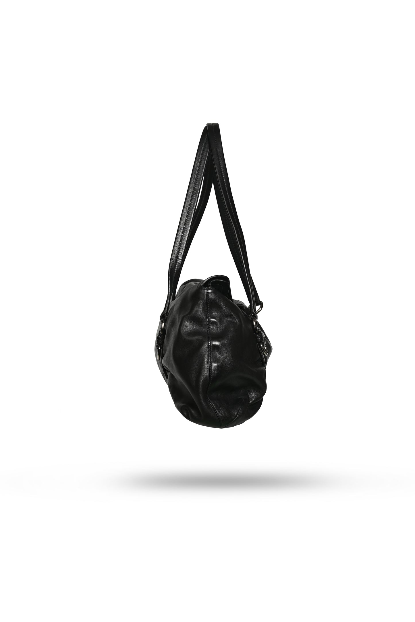Prada Leather Pushlock Bag
