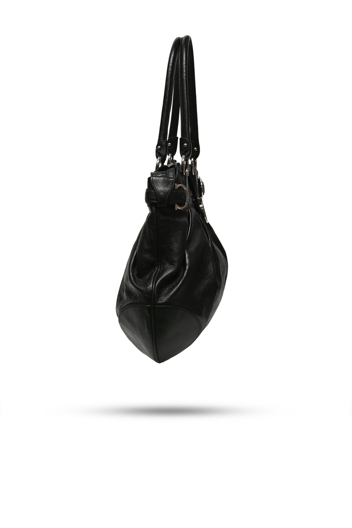 Ferragamo 2000 Ganchini Leather Handbag