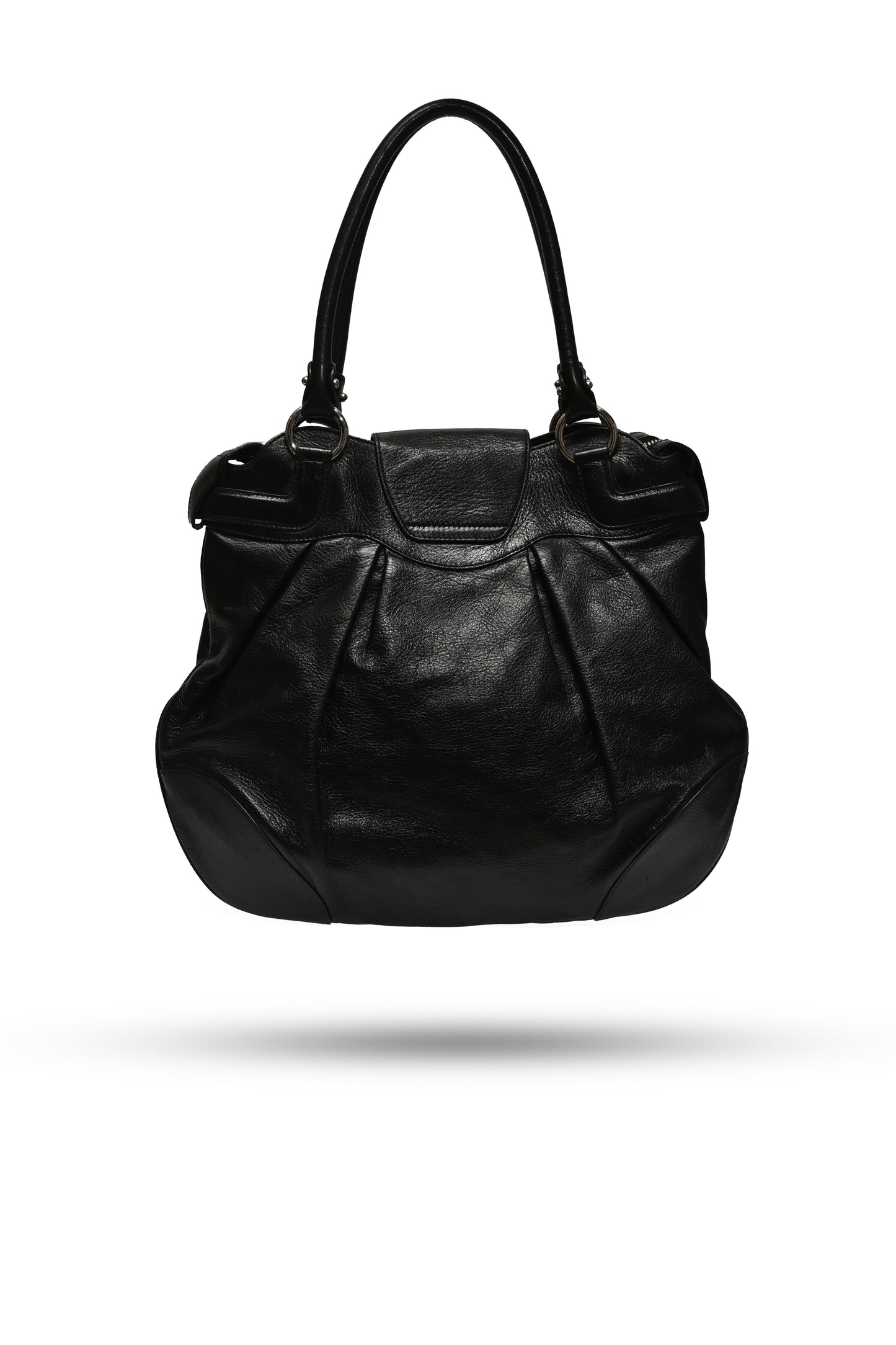 Ferragamo 2000 Ganchini Leather Handbag