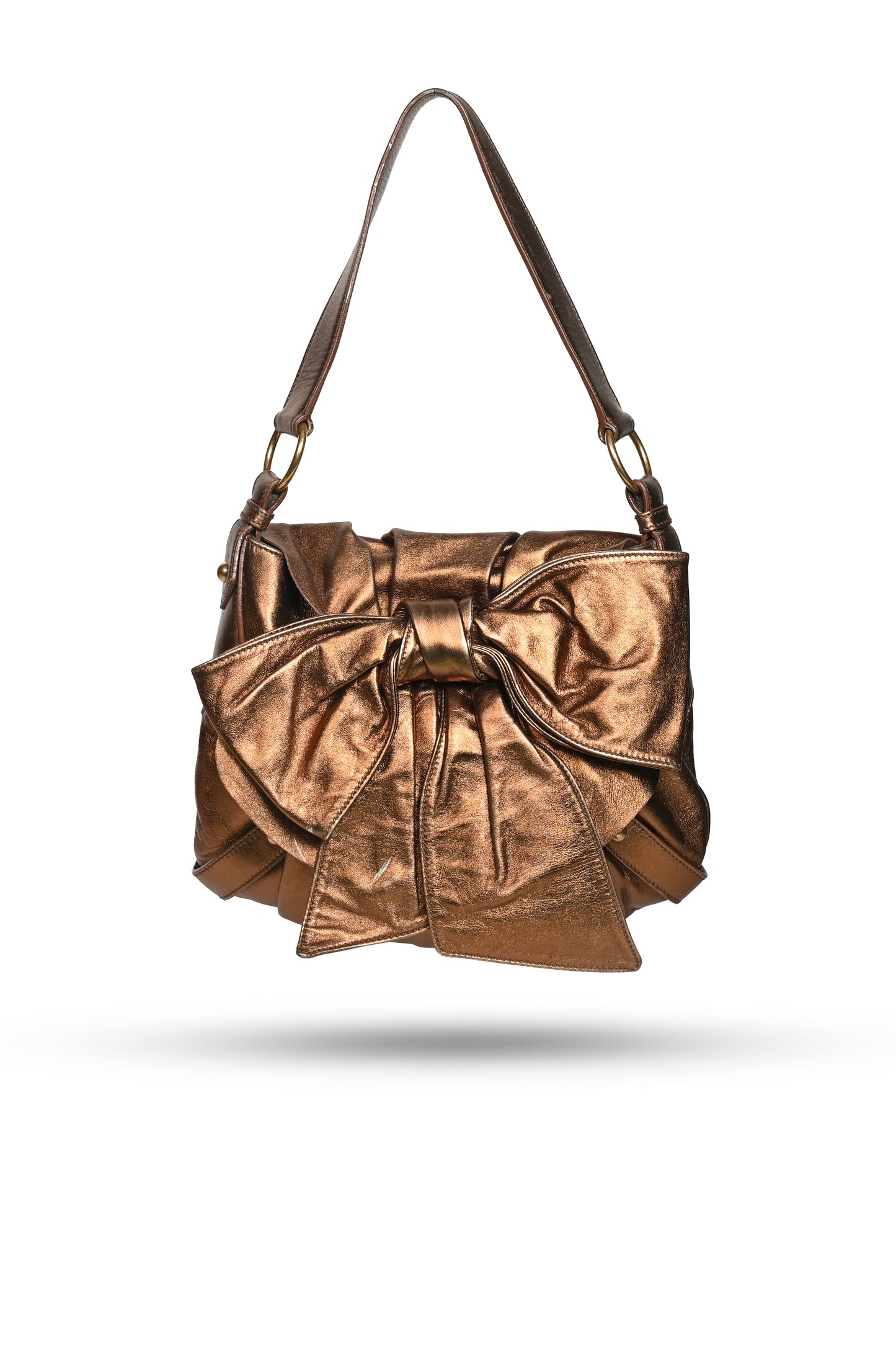 YSL Rive Gauche Metallic Bow Bag
