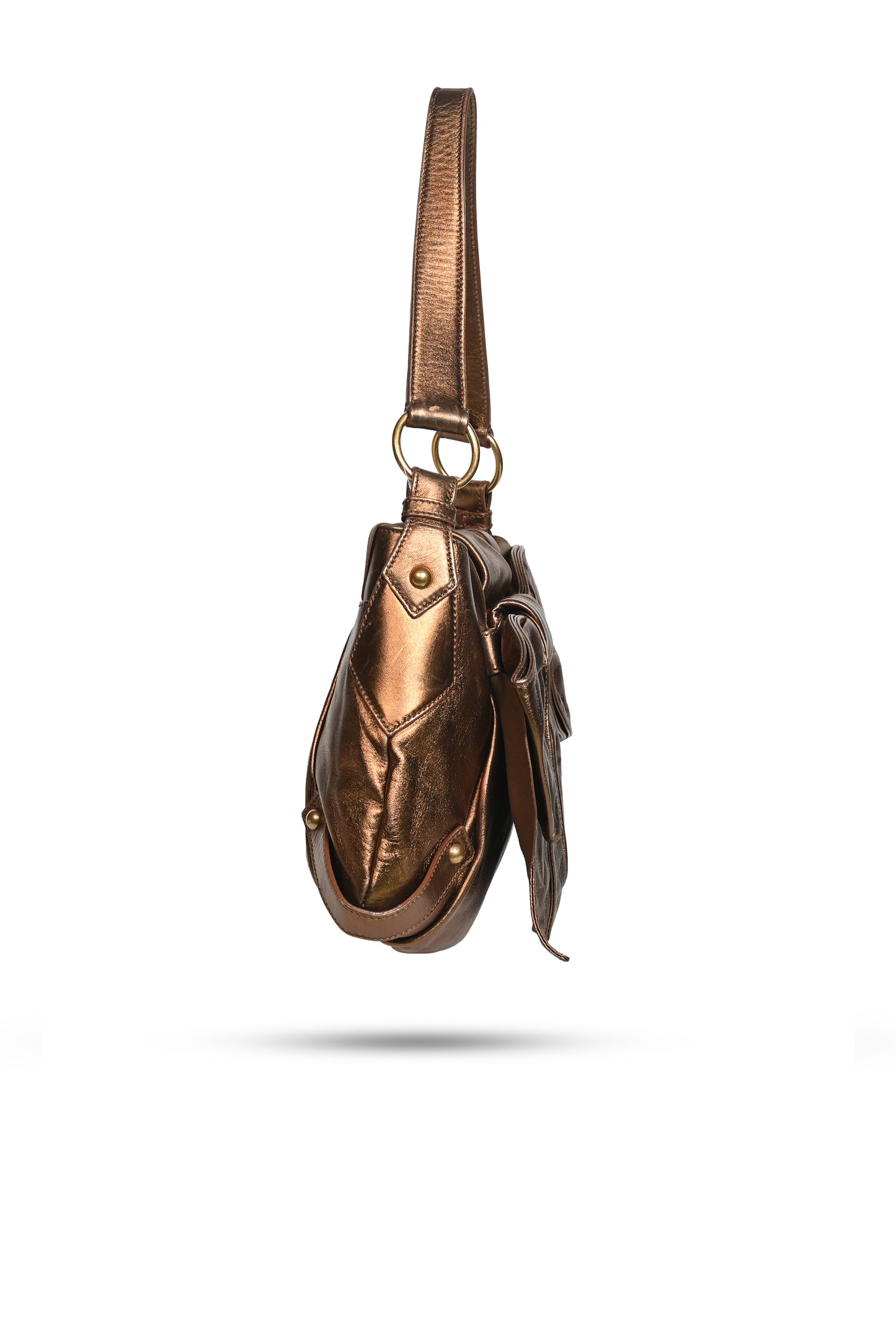 YSL Rive Gauche Metallic Bow Bag