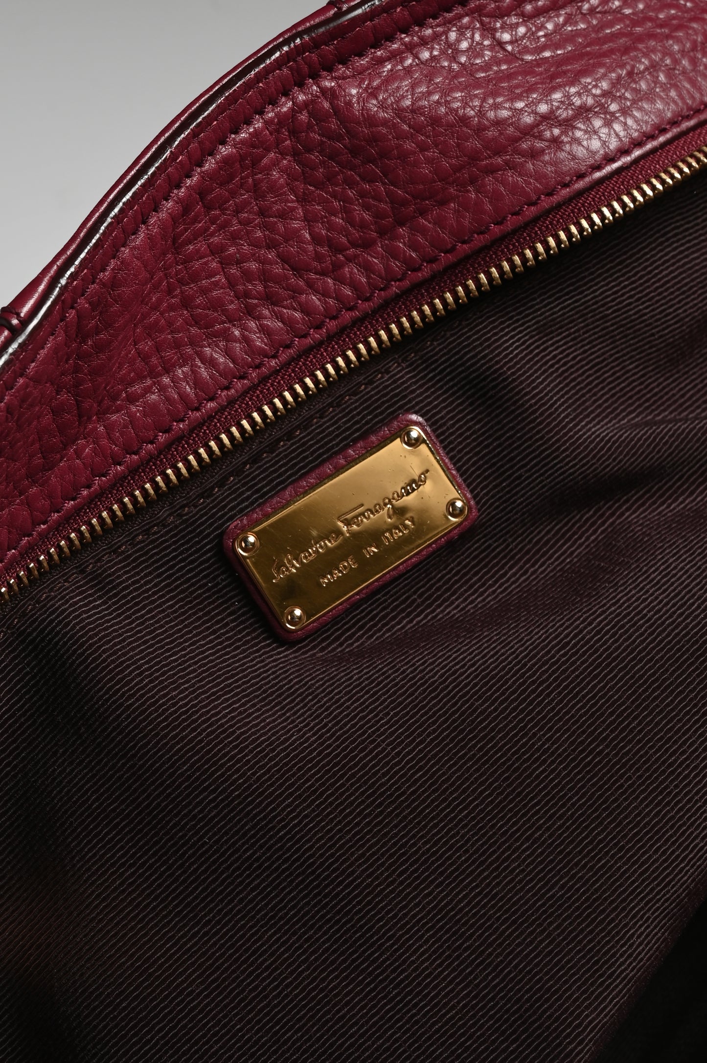 Salvatore Ferragamo Pebbled Shoulder Bag