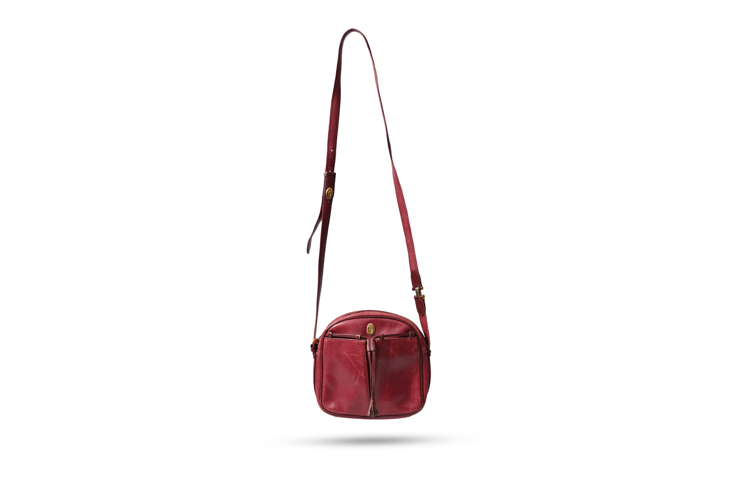 Cartier Burgundy Leather Must De Cartier Crossbody Bag