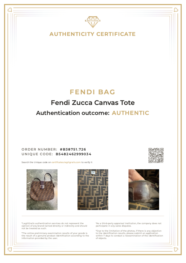 Fendi Zucca Canvas Tote