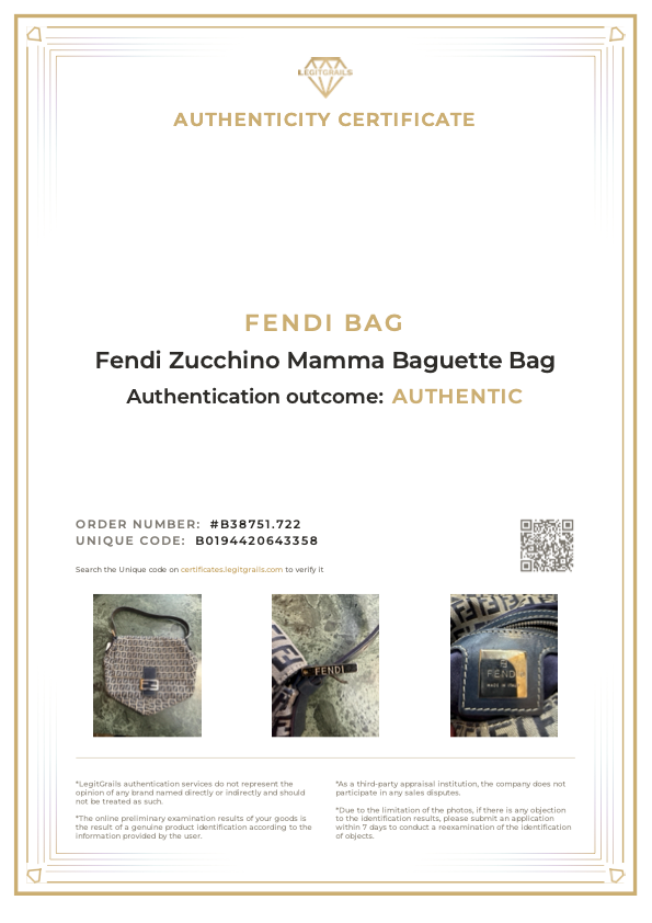 Fendi Zucchino Mamma Baguette Bag