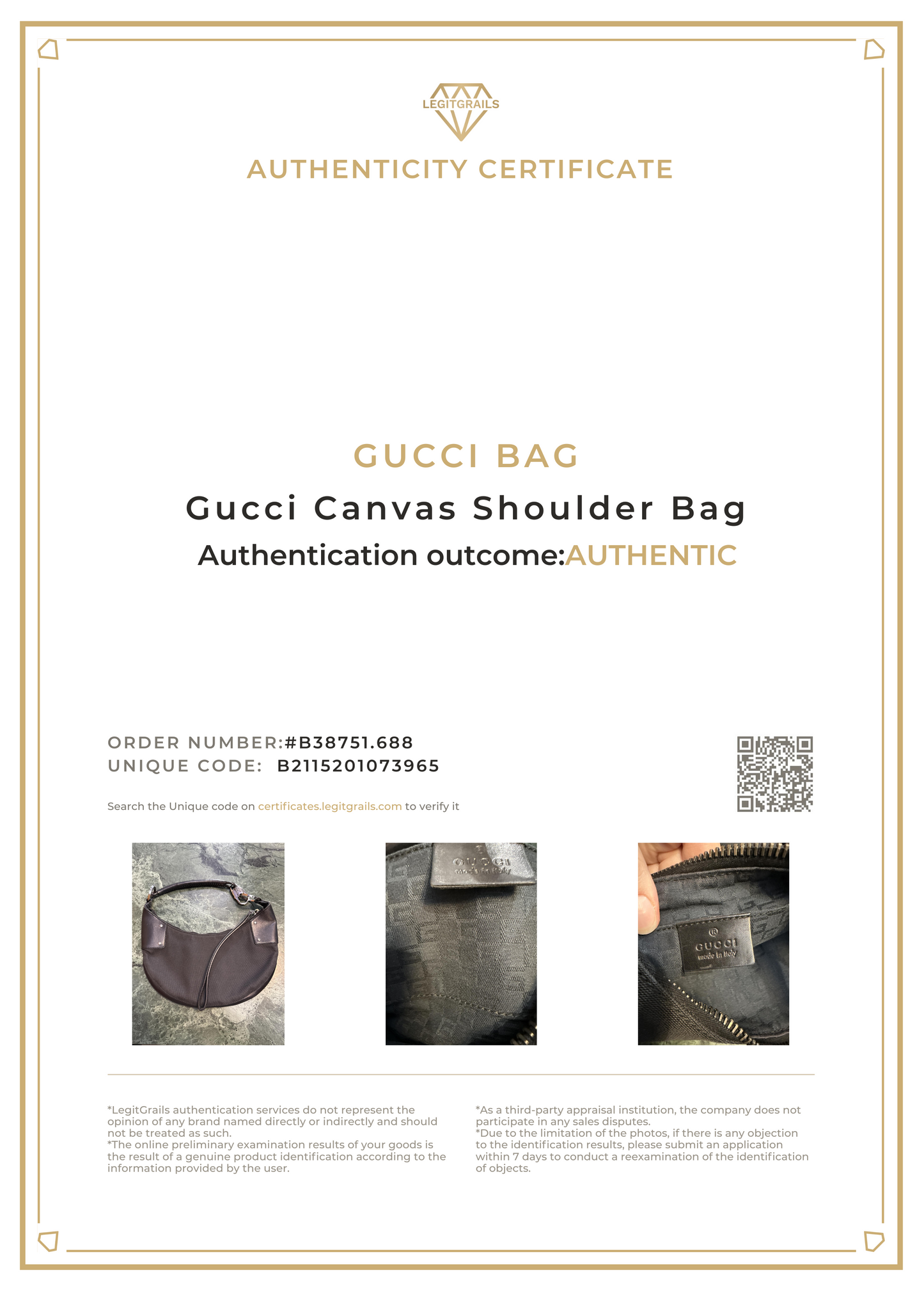 Gucci Canvas Shoulder Bag
