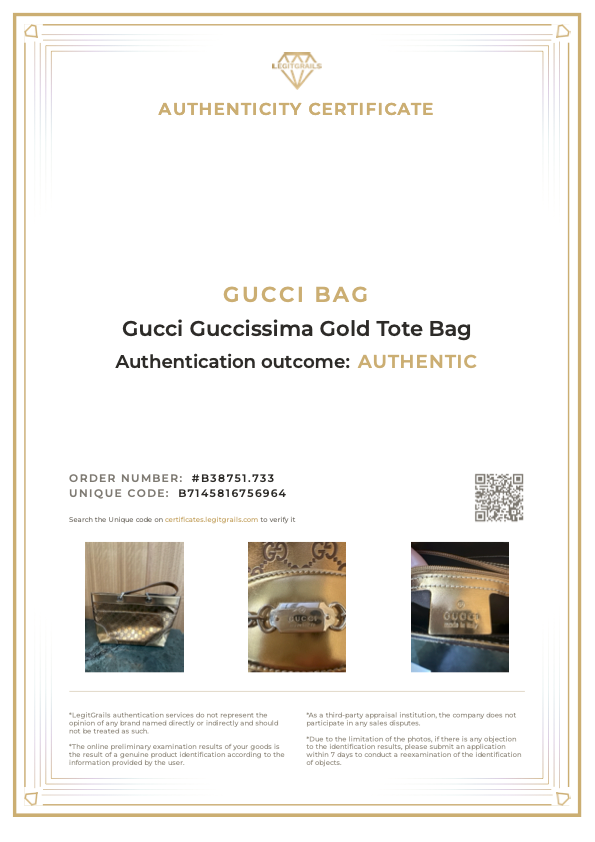 Gucci Guccissima Gold Tote Bag