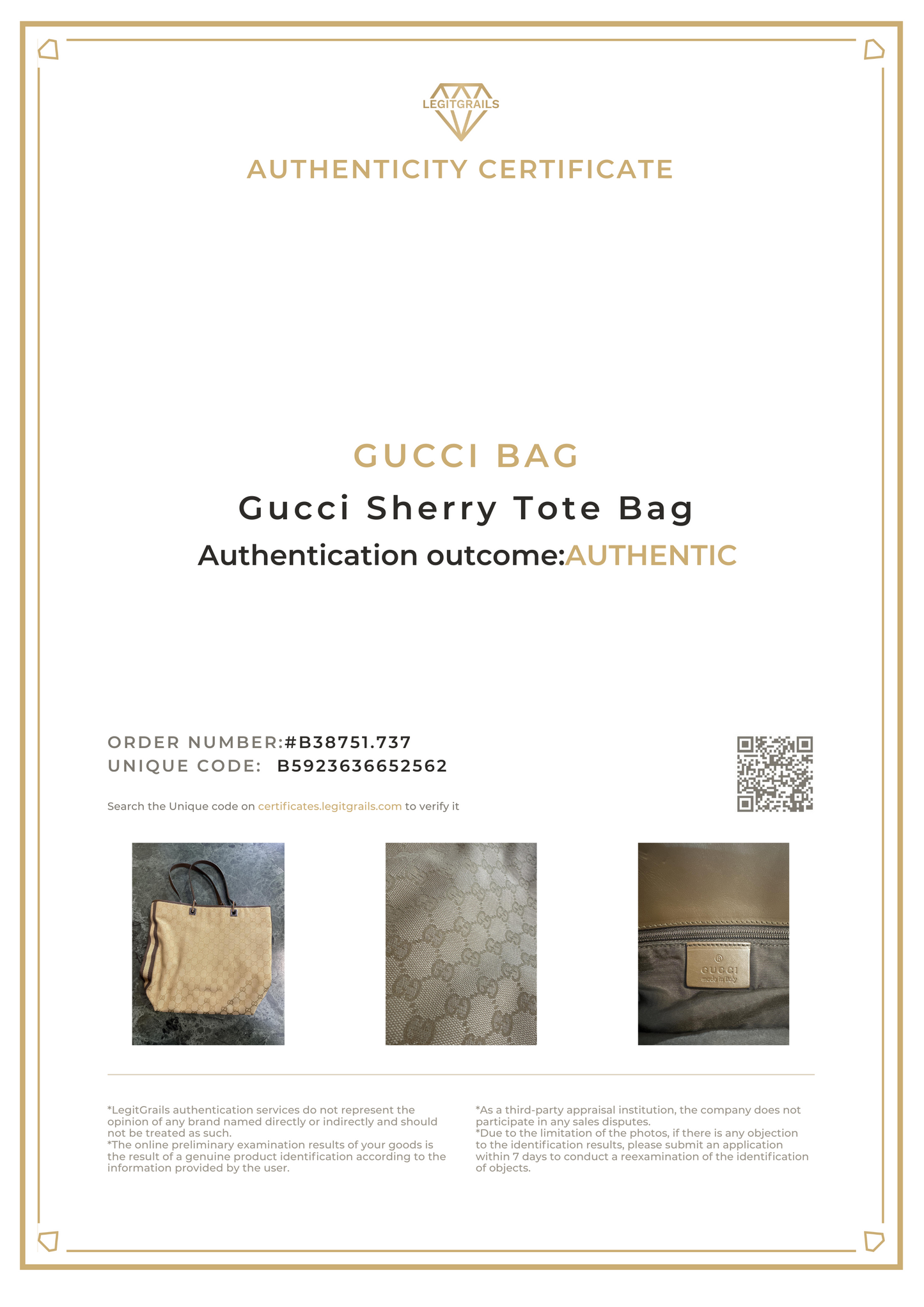 Gucci Sherry Tote Bag