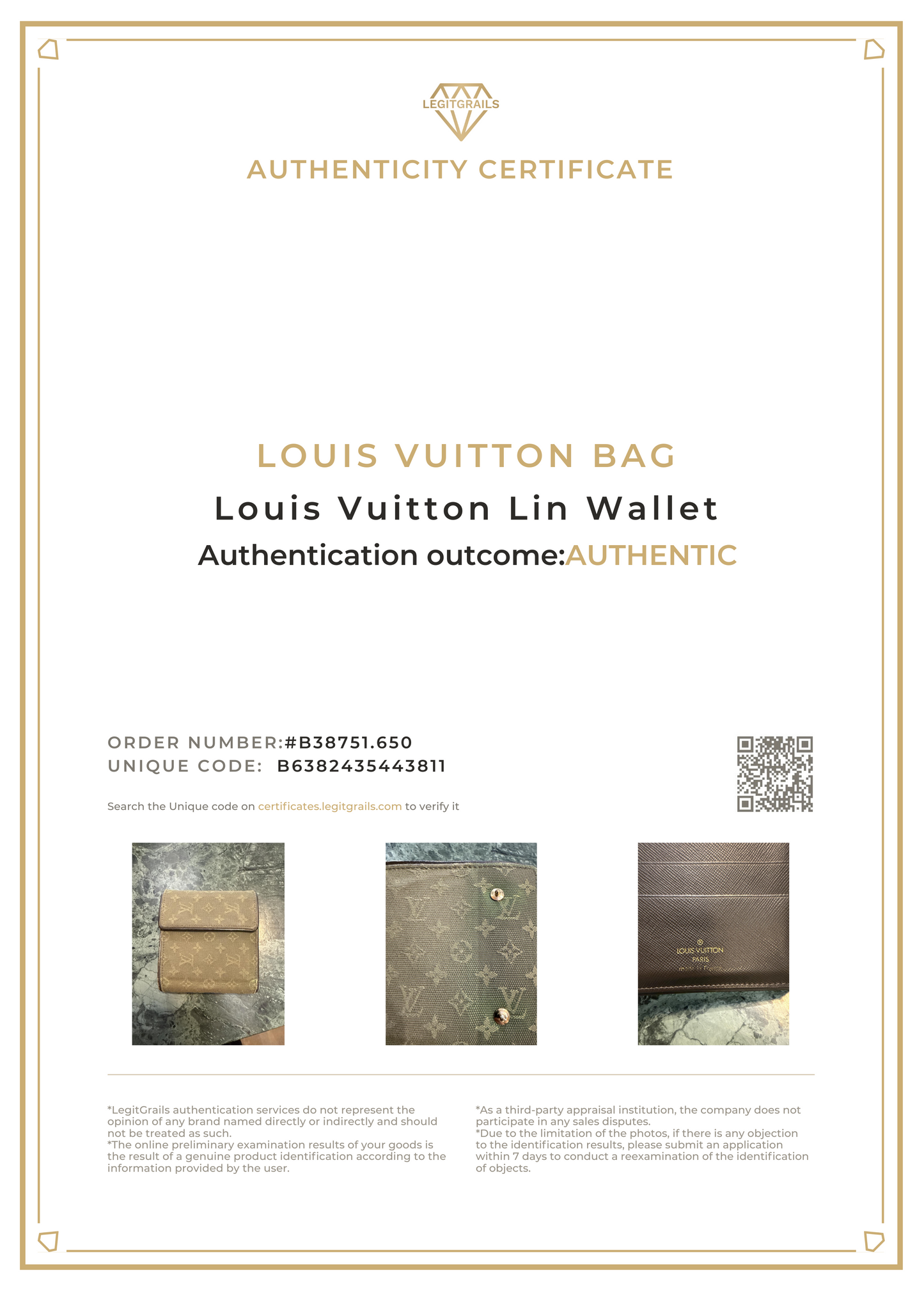 Louis Vuitton Lin Wallet