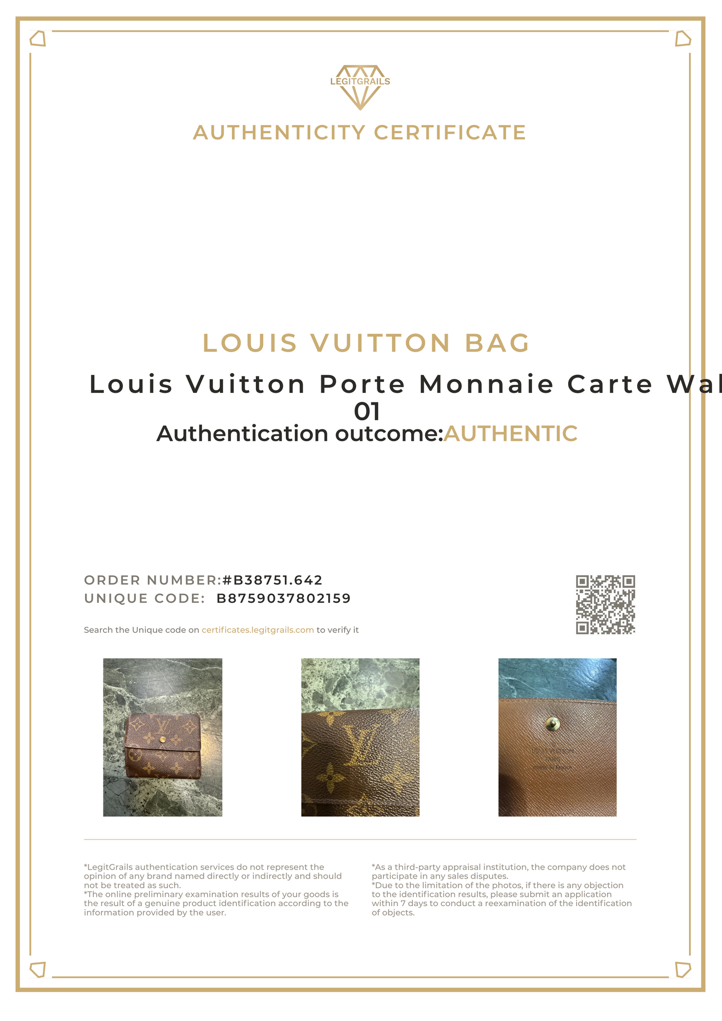 Louis Vuitton Porte Monnaie Carte Wallet 01