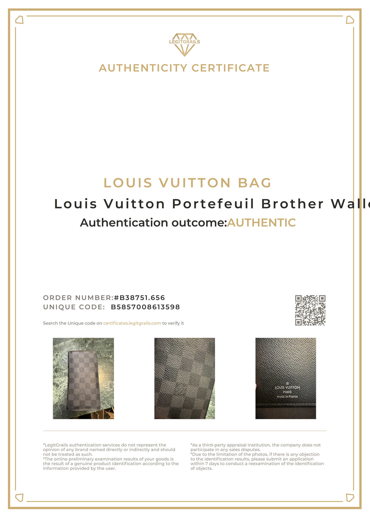 Louis Vuitton Portefeuil Brother Wallet