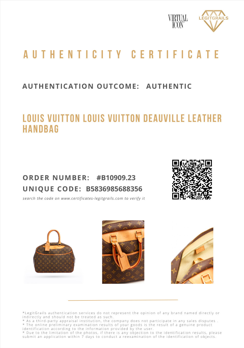 Louis Vuitton Deauville Leather Handbag