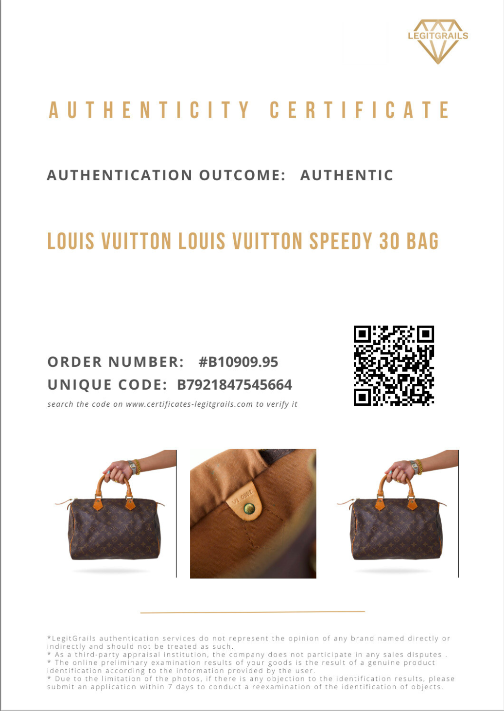 Louis Vuitton Speedy 30 Bag