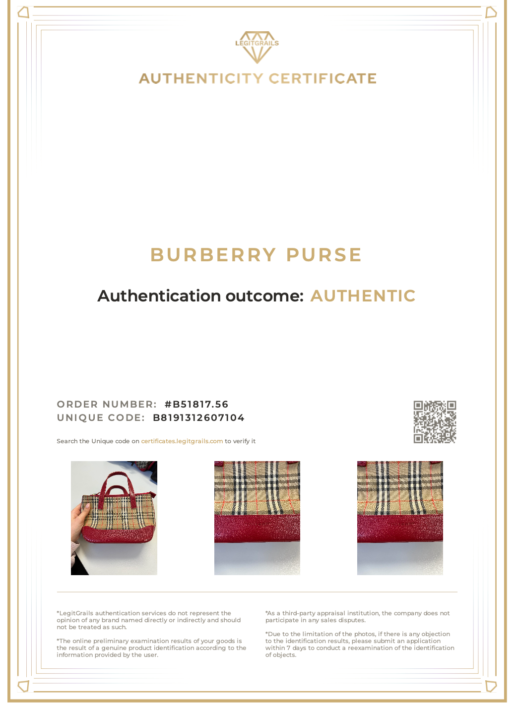 Burberry Nova Check Mini Bag with Red Details
