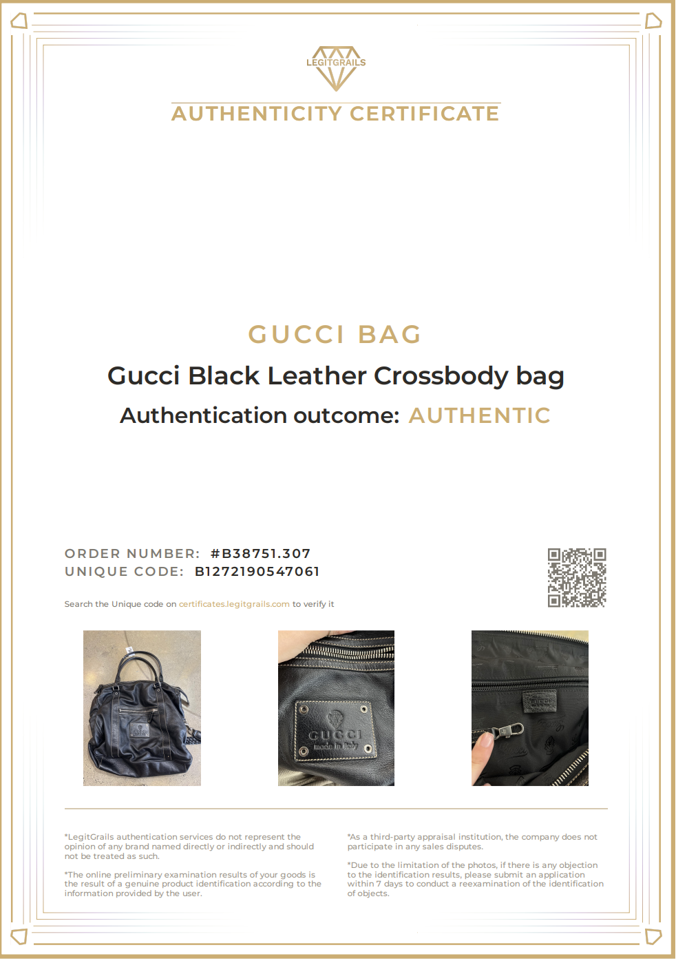 Gucci GG Leather Square Travel Bag