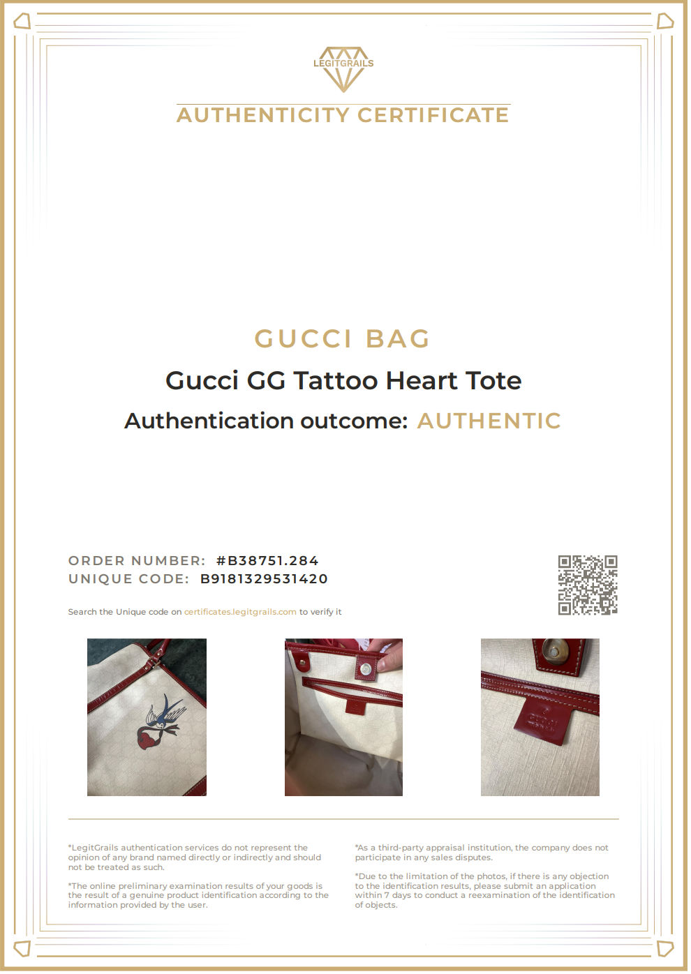 Gucci GG Tattoo Heart Tote
