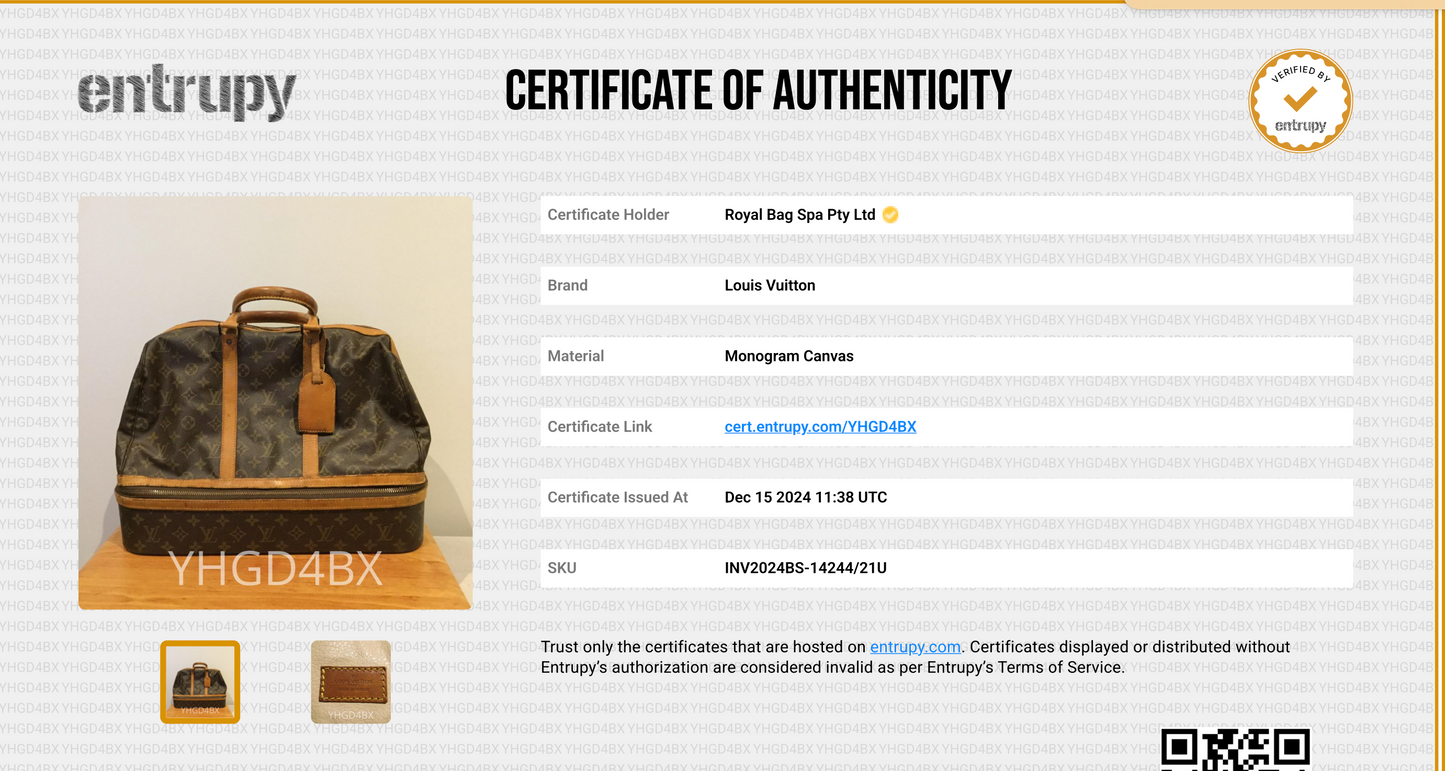 Louis Vuitton Sack Sports Boston Bag