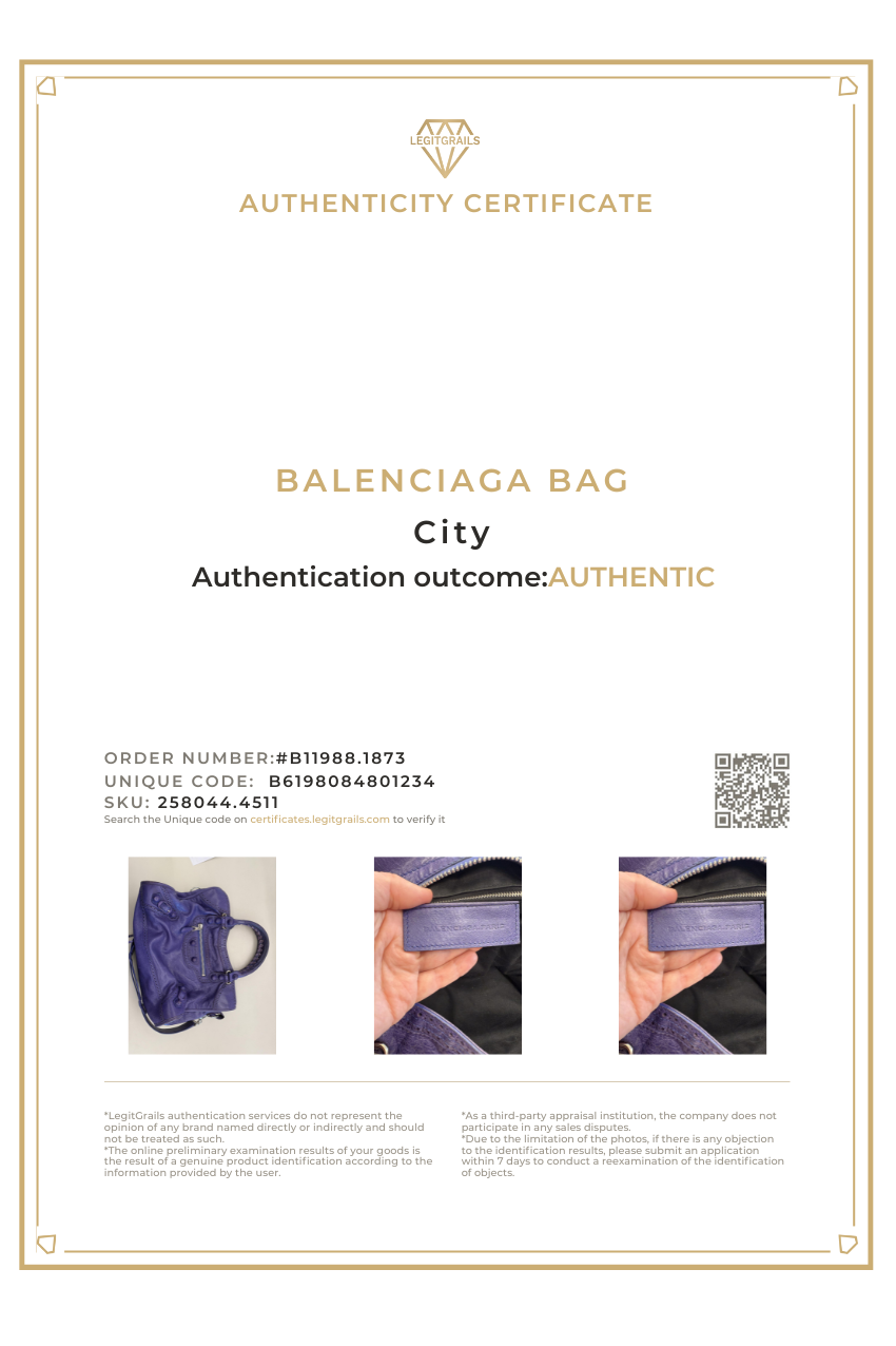 Balenciaga Purple Classic City Bag