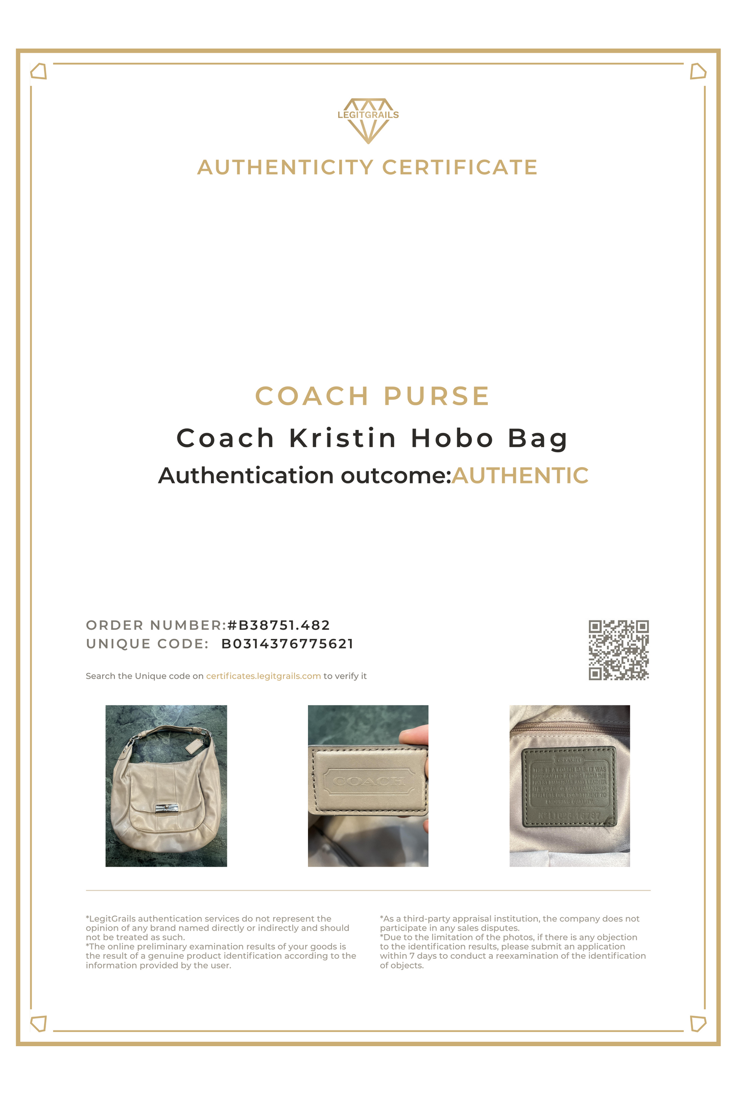 Coach Kristin Hobo Bag