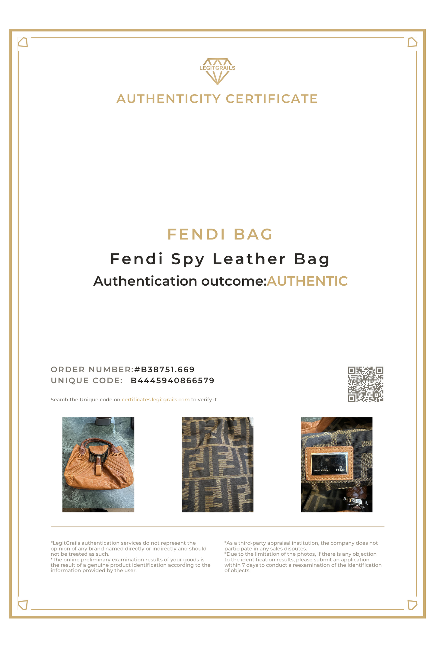 Fendi Spy Leather Bag