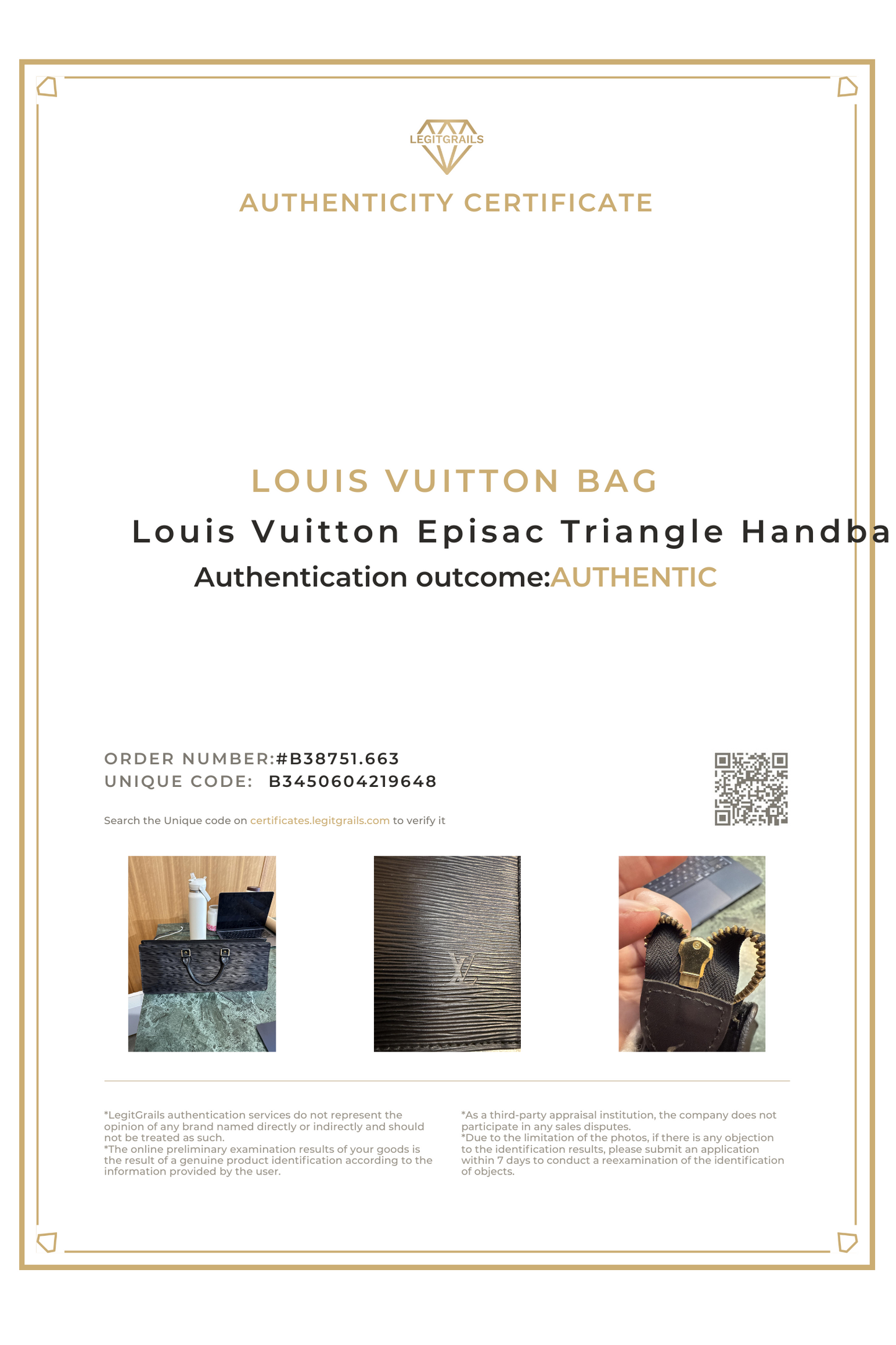 Louis Vuitton Episac Triangle Handbag