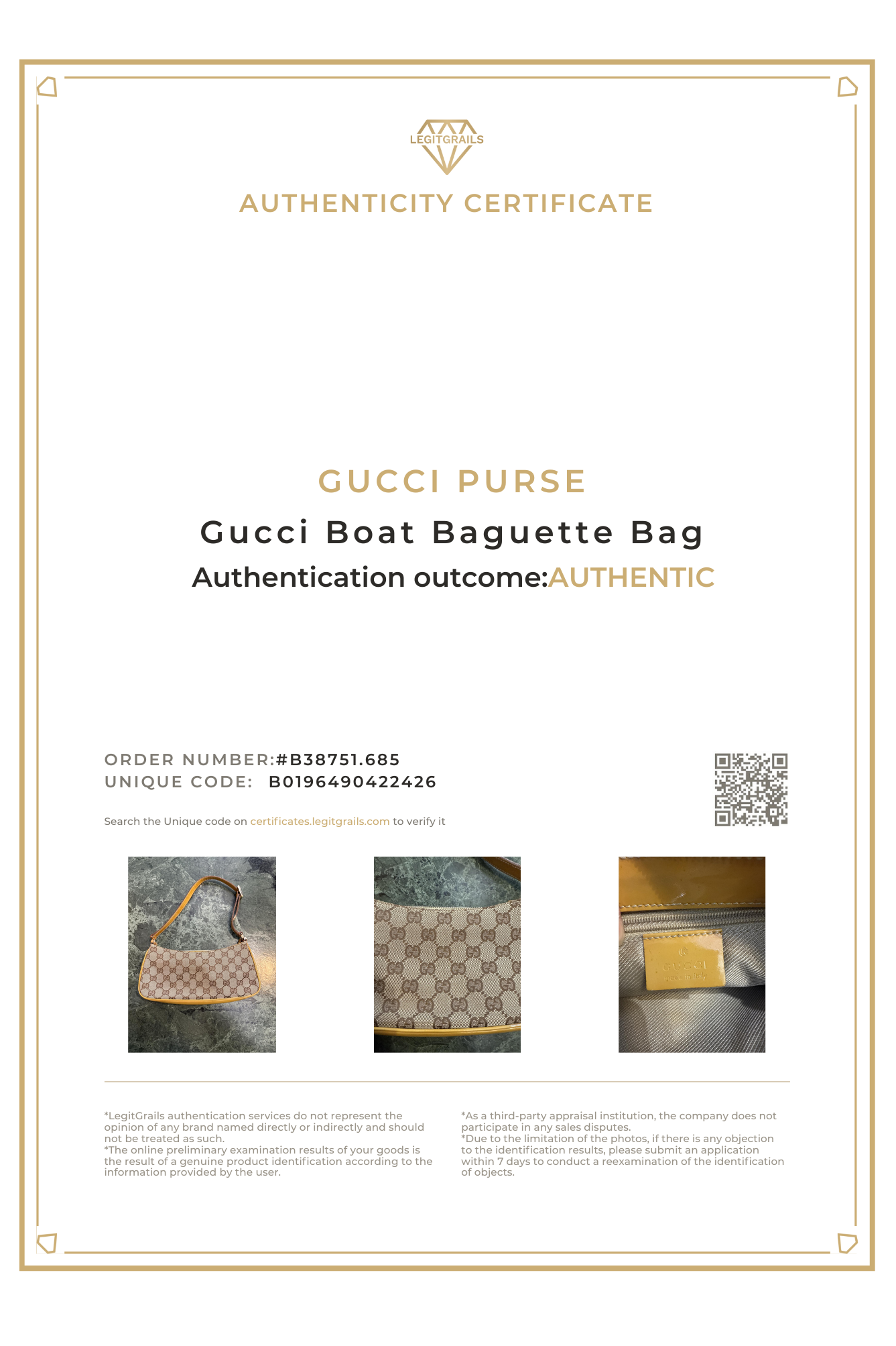 Gucci Boat Baguette Bag
