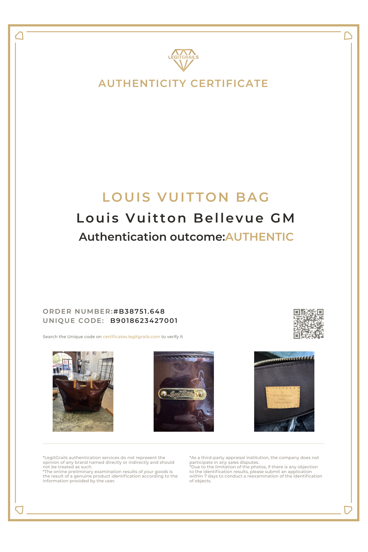 Louis Vuitton Vernis Bellevue GM