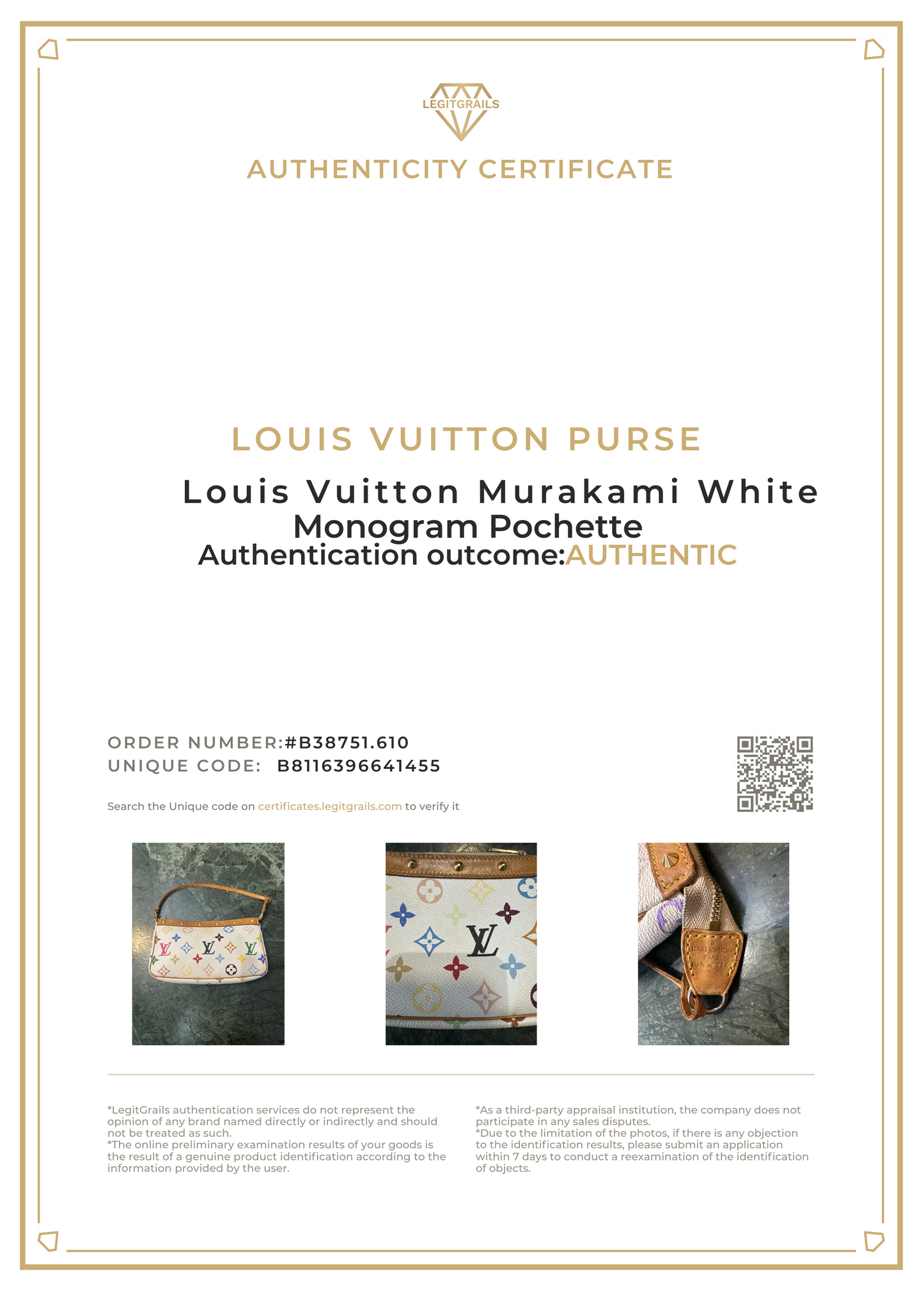 Louis Vuitton Murakami White Monogram Pochette
