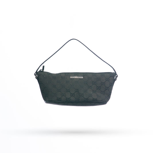 Gucci Black Monogram Mini Boat Pouchette