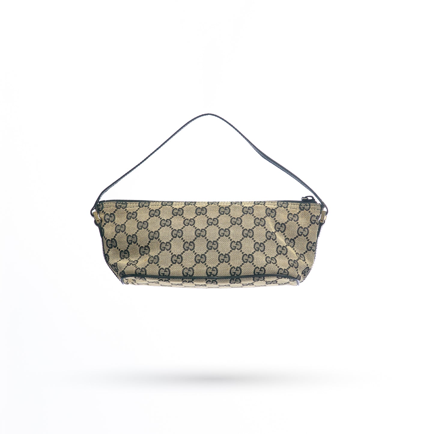Gucci Brown and Black Monogram Mini Boat Pouchette