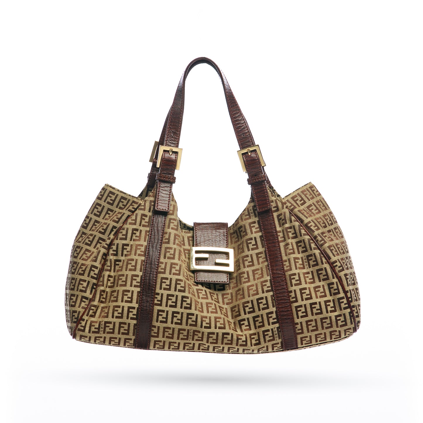 Fendi Zucchino Canvas Bosa Piccola Satchel