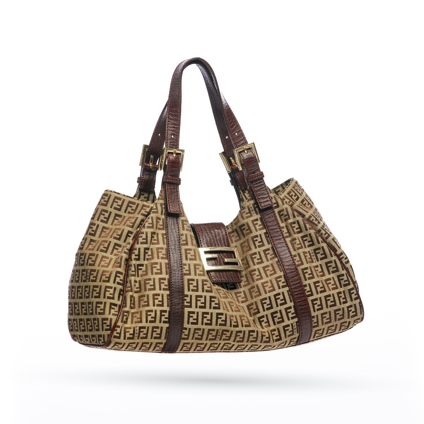 Fendi Zucchino Canvas Bosa Piccola Satchel