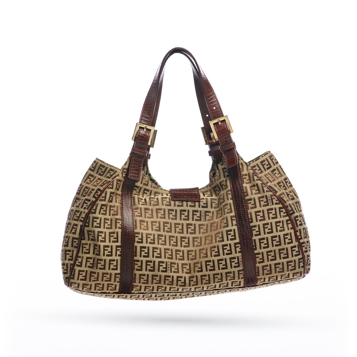 Fendi Zucchino Canvas Bosa Piccola Satchel