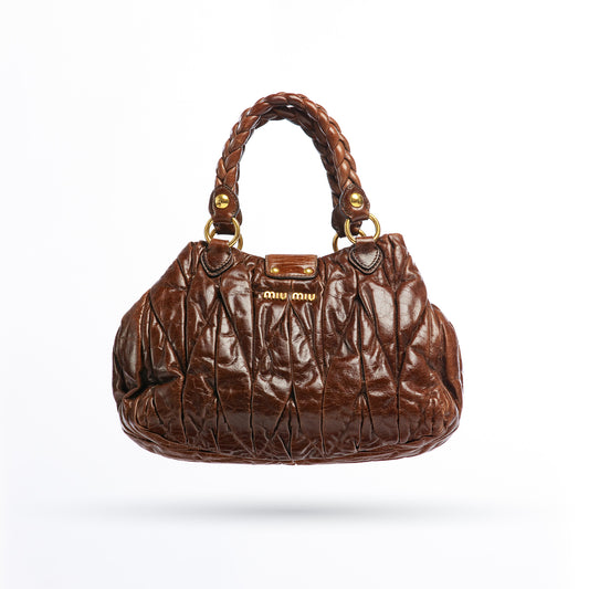 Miu Miu Matelasse Bauletto Aperto Shoulder bag