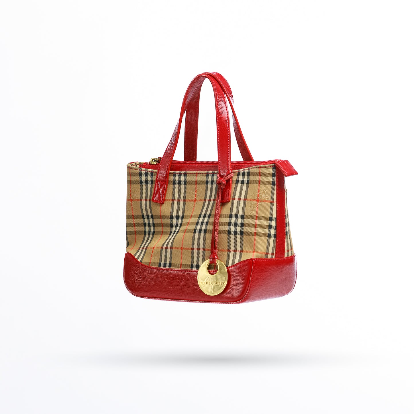 Burberry Mini Nova Check Shadow House Handbag