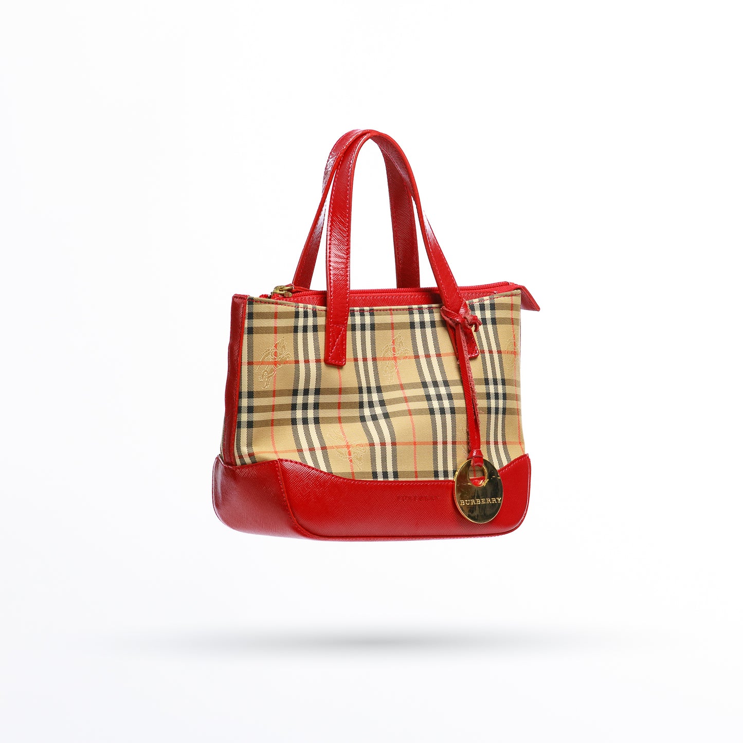 Burberry Mini Nova Check Shadow House Handbag