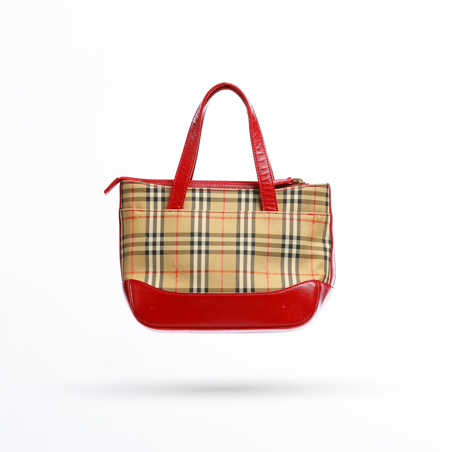 Burberry Mini Nova Check Shadow House Handbag