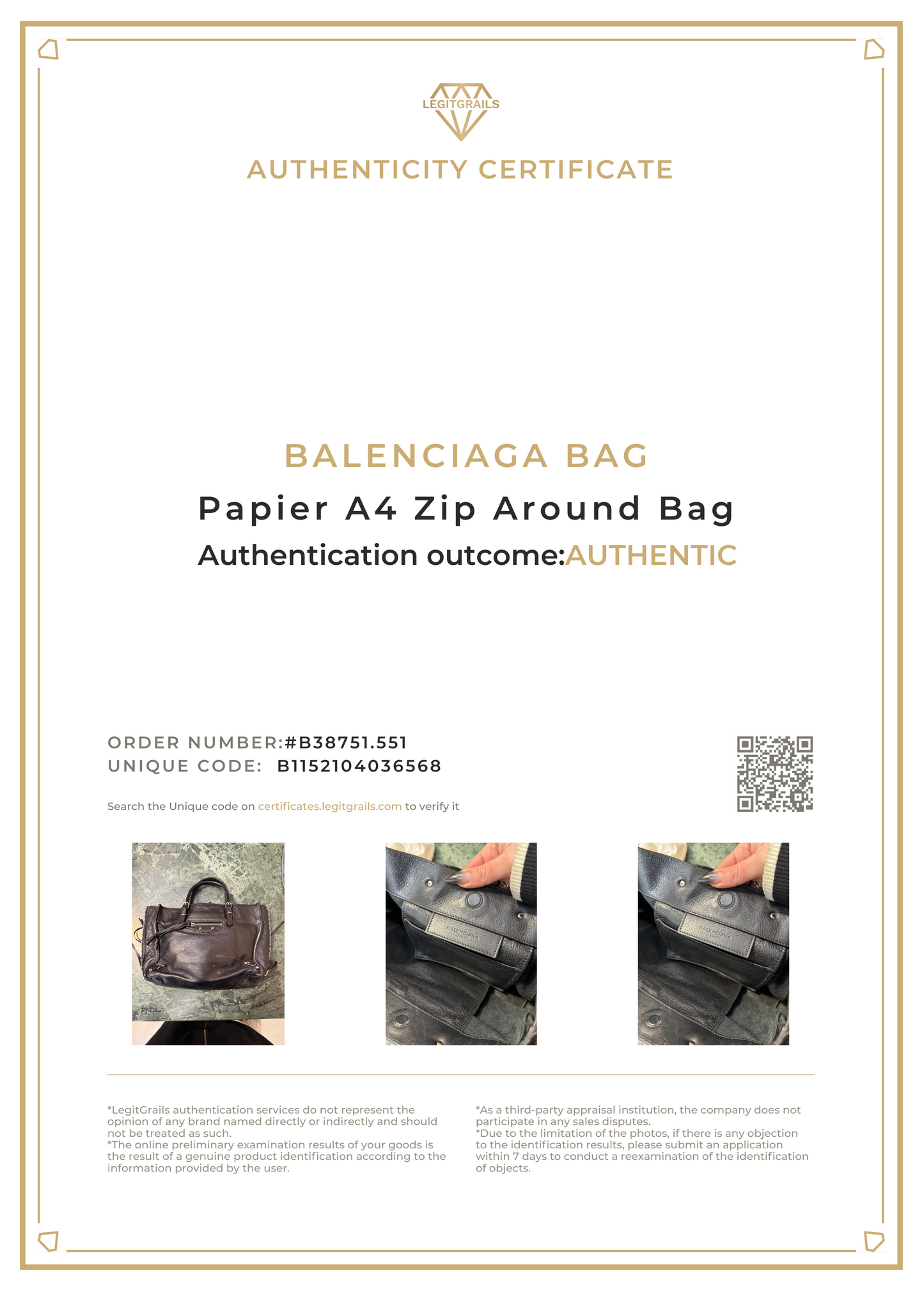 Balenciaga Papier A4 Zip Around Bag