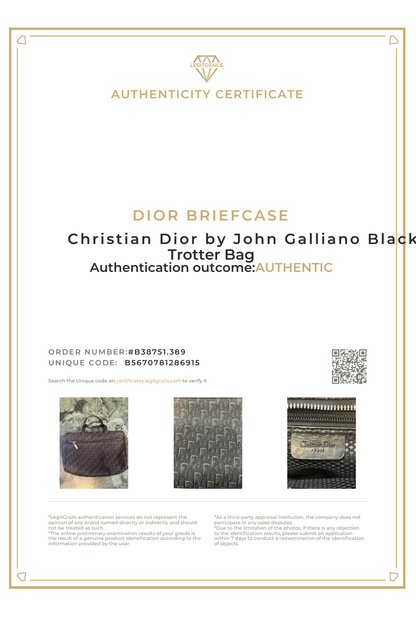 Dior John Galliano Black Totter Bag