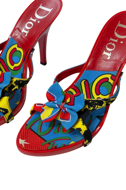Christian Dior Rasta Print Heels