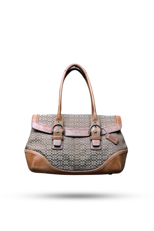 Coach Signature Hampton Soho Flap Handbag