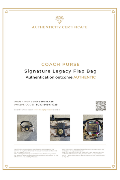 Coach Signature Legacy Flap Bag