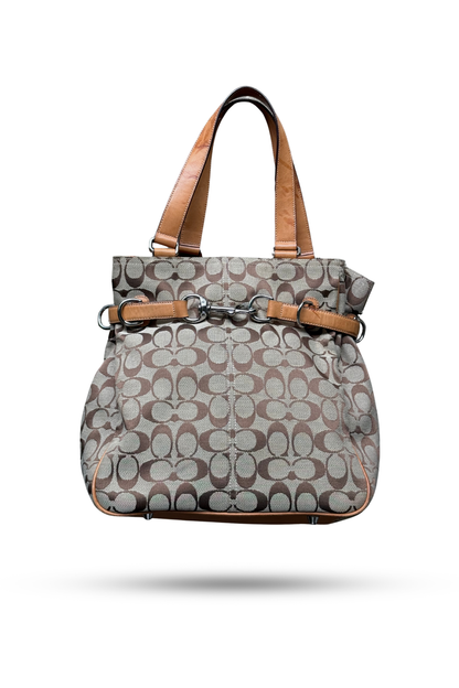 Coach Signature Belted Tote Bag
