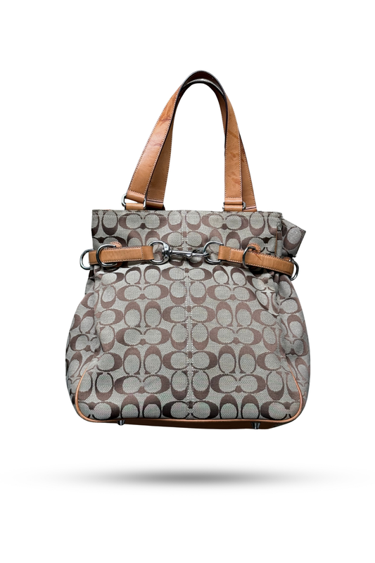 Coach Signature Belted Tote Bag
