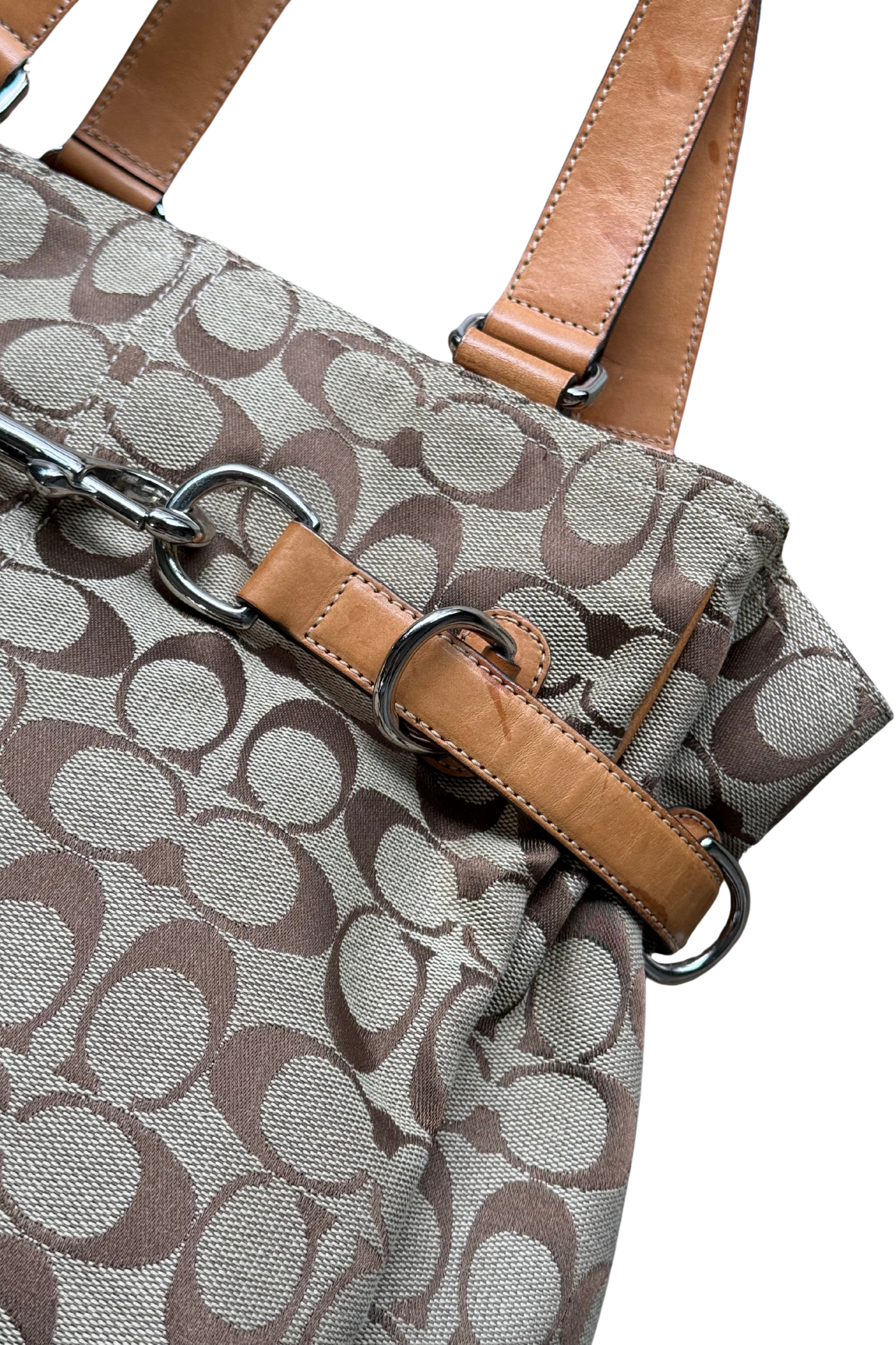 Coach Signature Belted Tote Bag